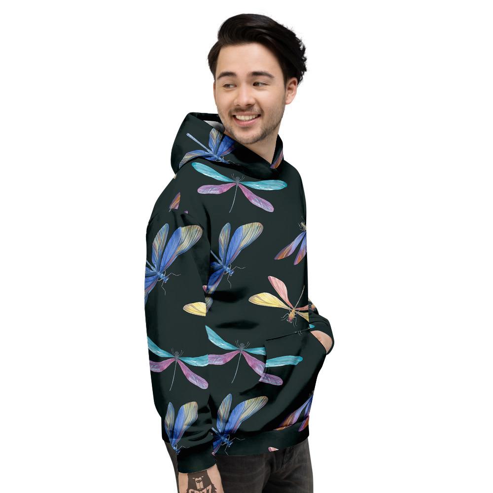 Dragonfly Vintage Print Pattern Men's Hoodie-grizzshop