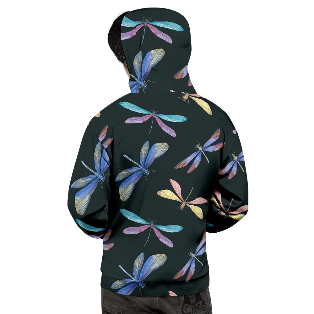 Dragonfly Vintage Print Pattern Men's Hoodie-grizzshop