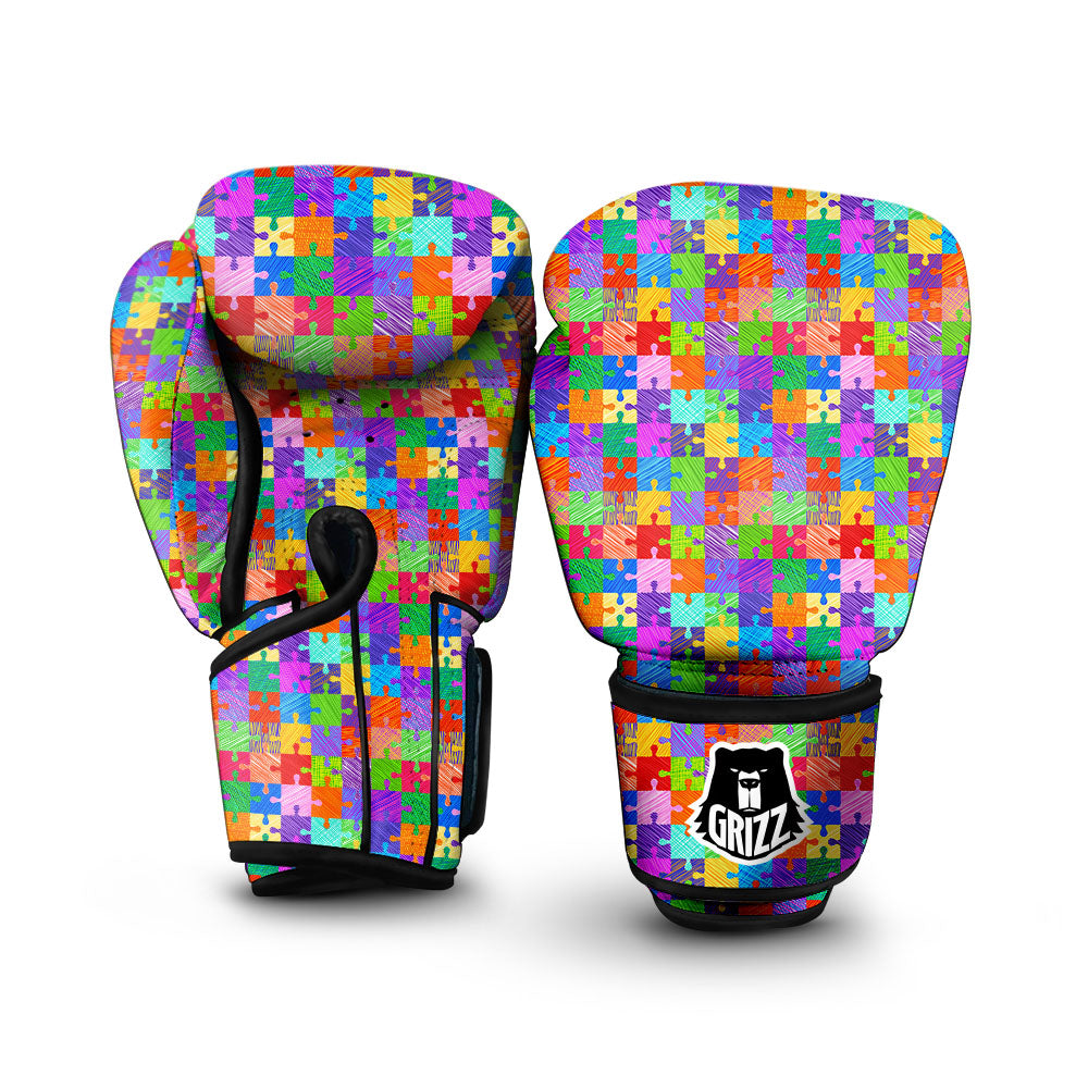 Drawing Autism Awareness Print Boxing Gloves-grizzshop