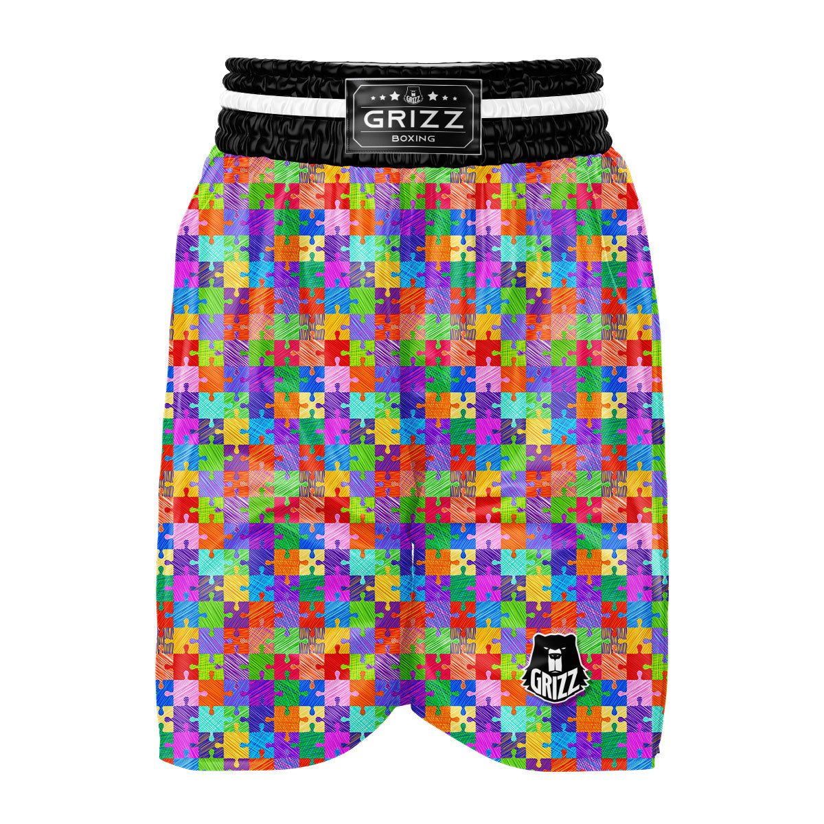 Drawing Autism Awareness Print Boxing Shorts-grizzshop