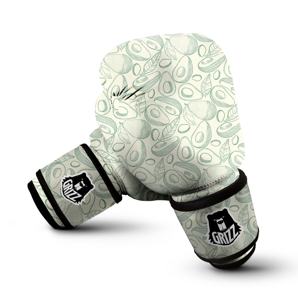 Drawing Avocado Cut In Half Print Boxing Gloves-grizzshop