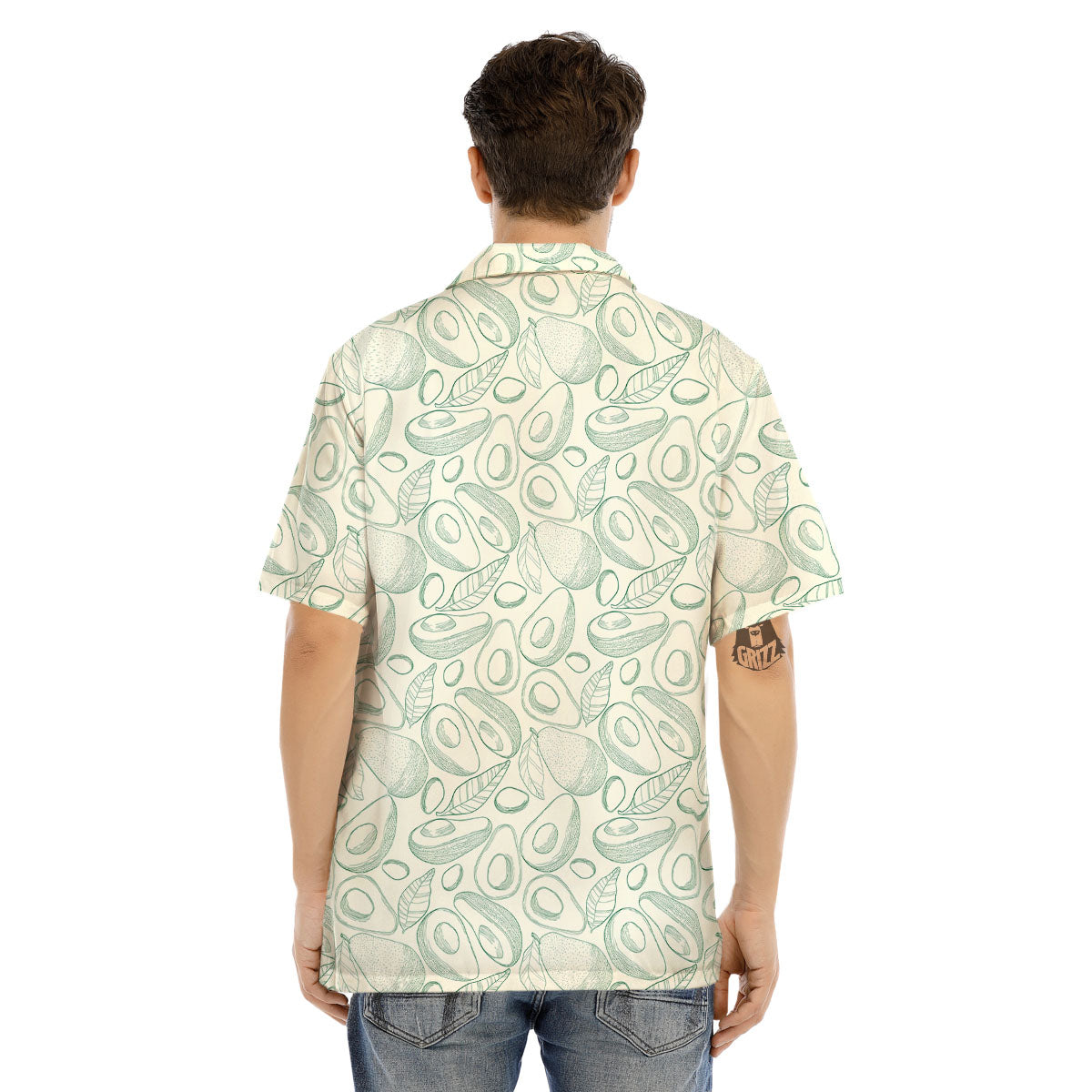 Drawing Avocado Cut In Half Print Men's Hawaiian Shirt-grizzshop