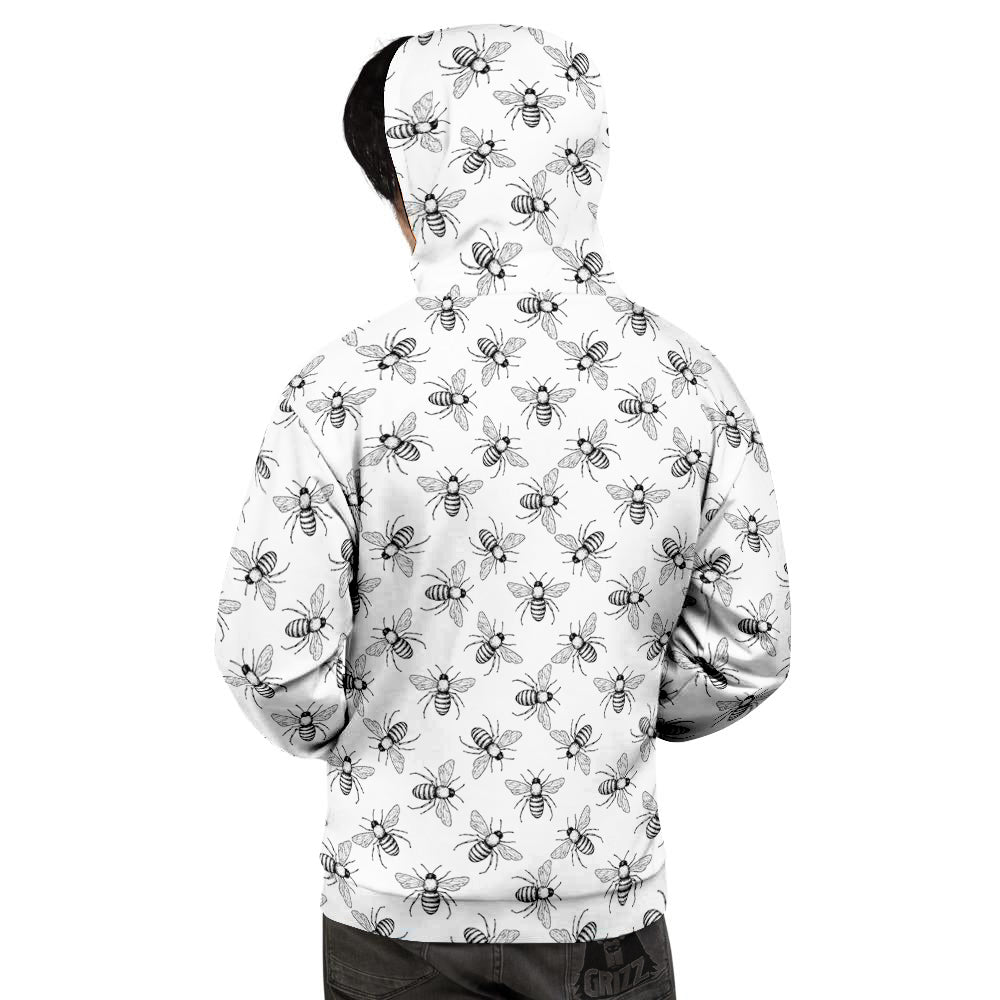 Drawing Bee Print Pattern Men's Hoodie-grizzshop