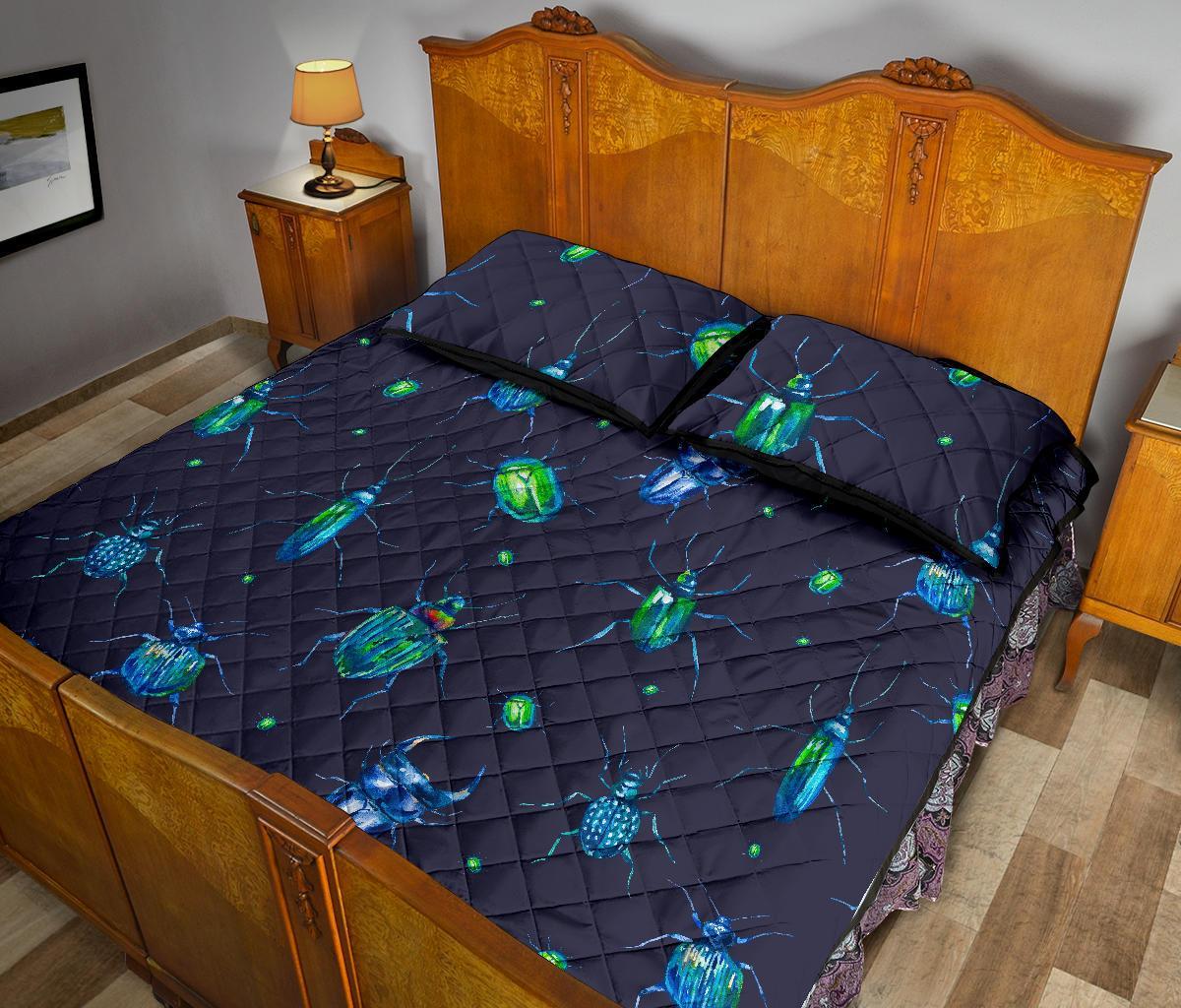 Drawing Bug Pattern Print Bed Set Quilt-grizzshop