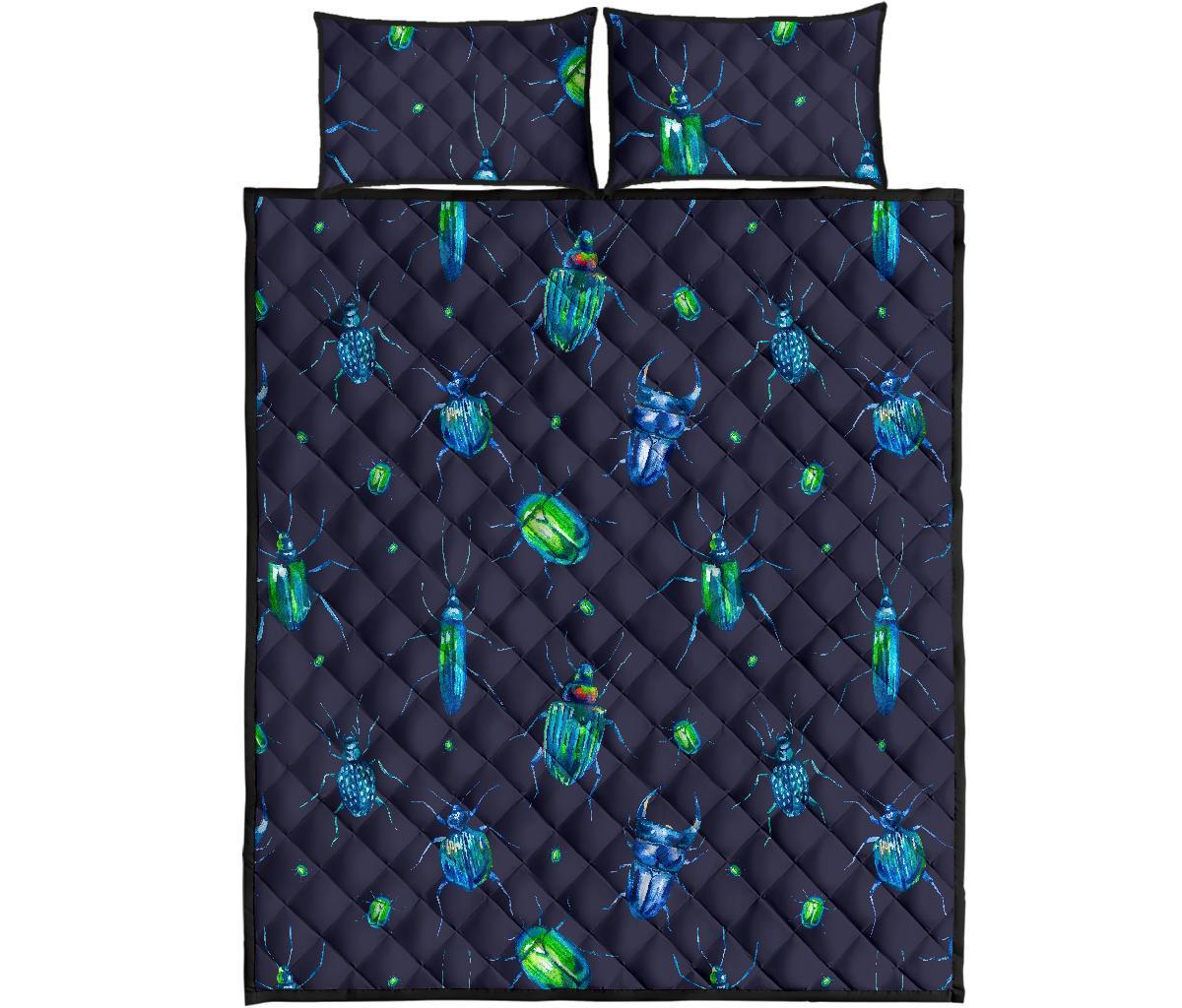 Drawing Bug Pattern Print Bed Set Quilt-grizzshop