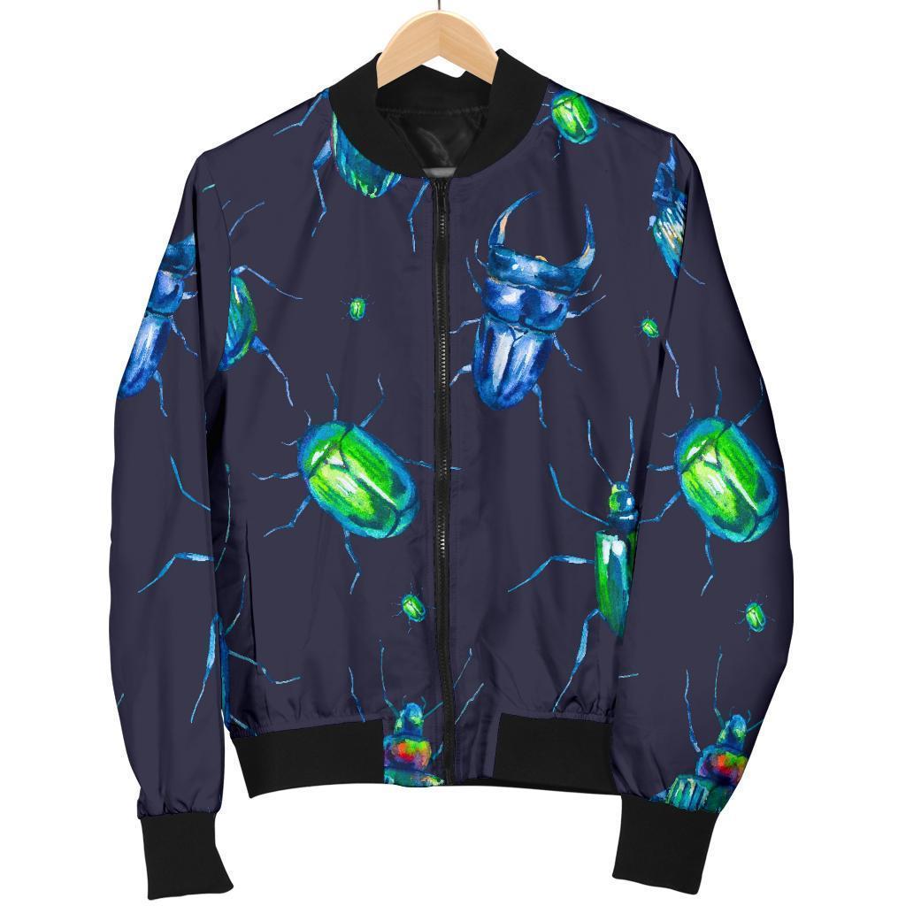 Drawing Bug Pattern Print Men's Bomber Jacket-grizzshop