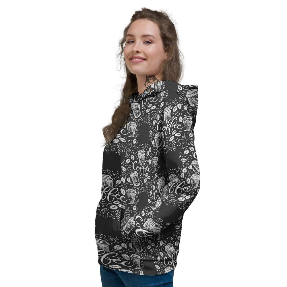 Drawing Coffee Print Pattern Women's Hoodie-grizzshop