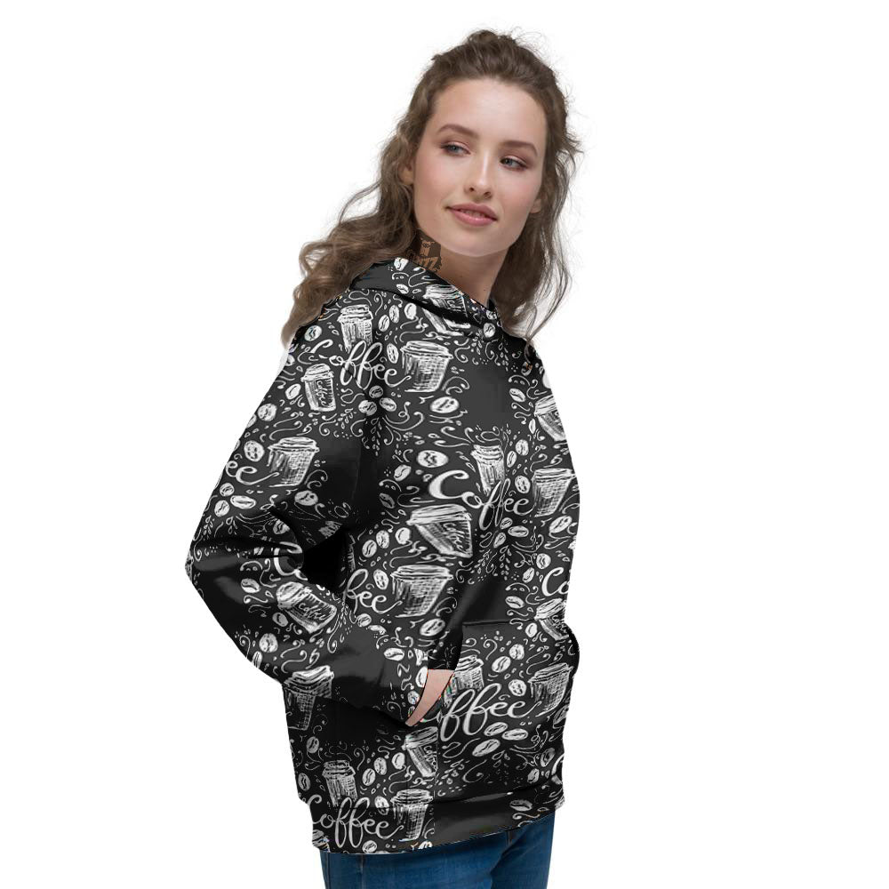 Drawing Coffee Print Pattern Women's Hoodie-grizzshop