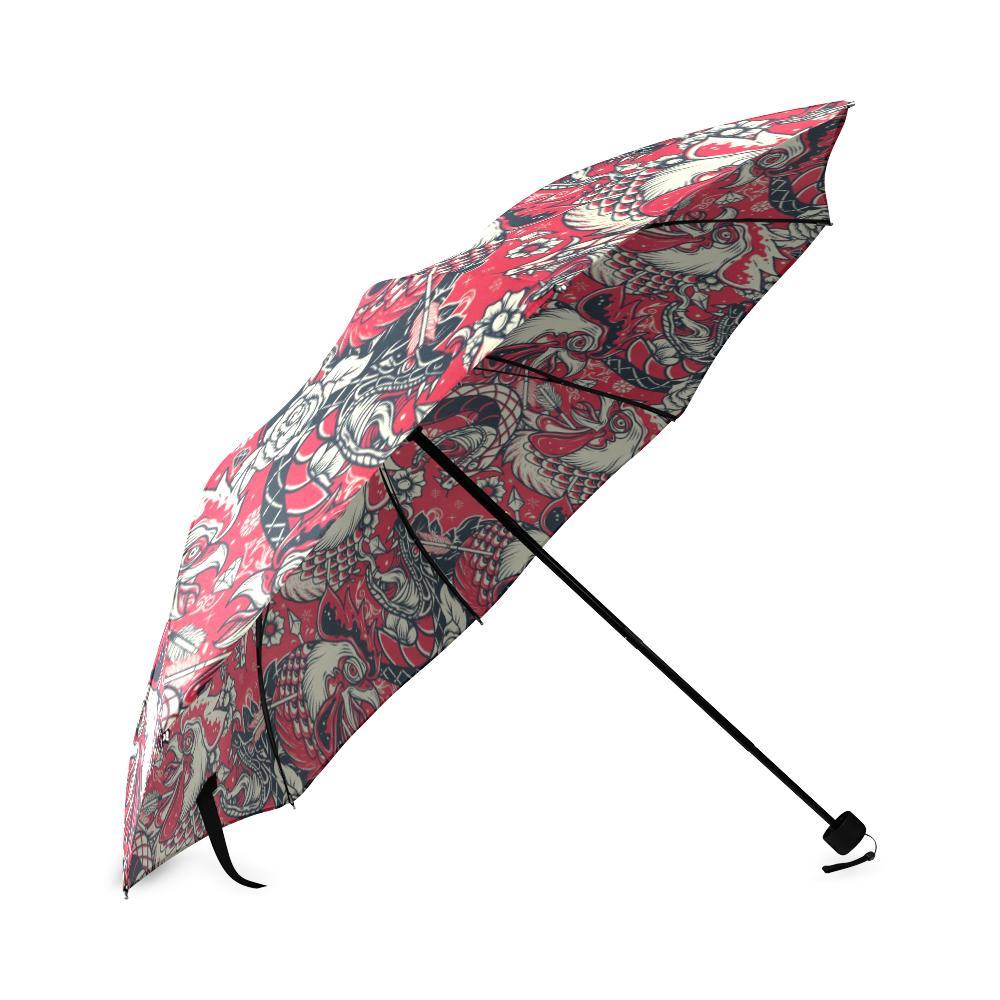 Drawing Farm Chicken Hen Pattern Print Foldable Umbrella-grizzshop