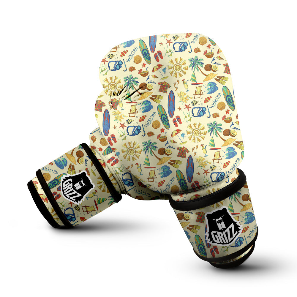 Drawing Summer Color Print Pattern Boxing Gloves-grizzshop