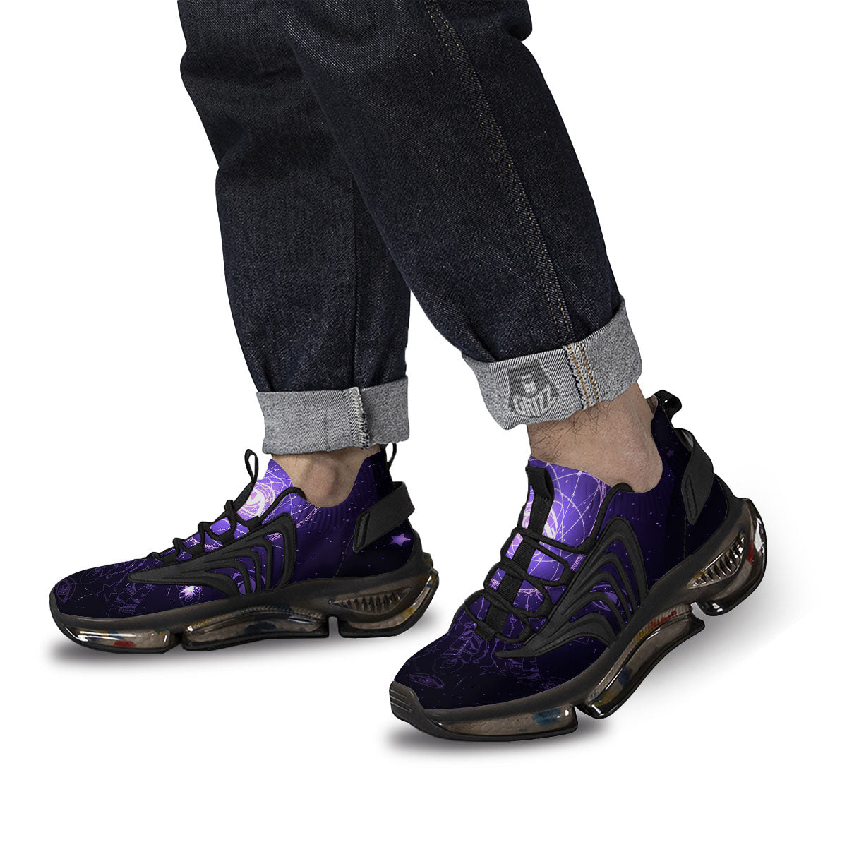 Dream Catcher Constellation Native Print Black Gym Shoes-grizzshop