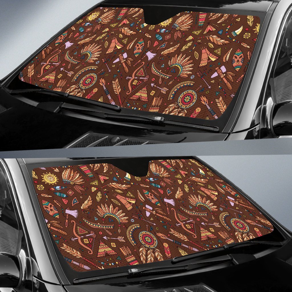 Dream Catcher Native American Boho Feather Car Sun Shade-grizzshop