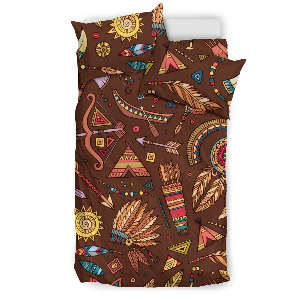 Dream Catcher Native American Boho Feather Duvet Cover Bedding Set-grizzshop
