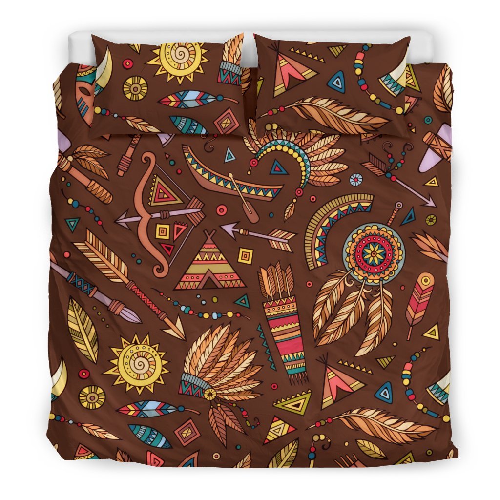 Dream Catcher Native American Boho Feather Duvet Cover Bedding Set-grizzshop