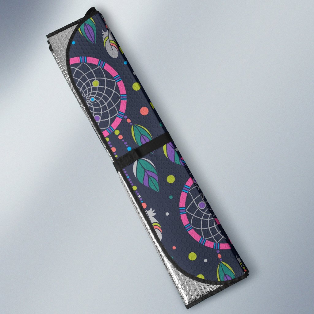 Dream Catcher Vintage Feather Car Sun Shade-grizzshop