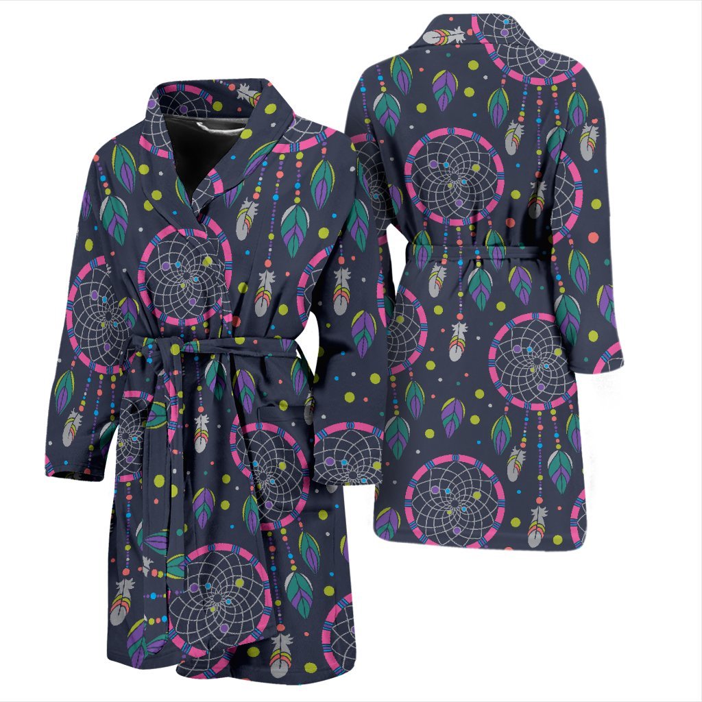 Dream Catcher Vintage Feather Men Long Robe-grizzshop