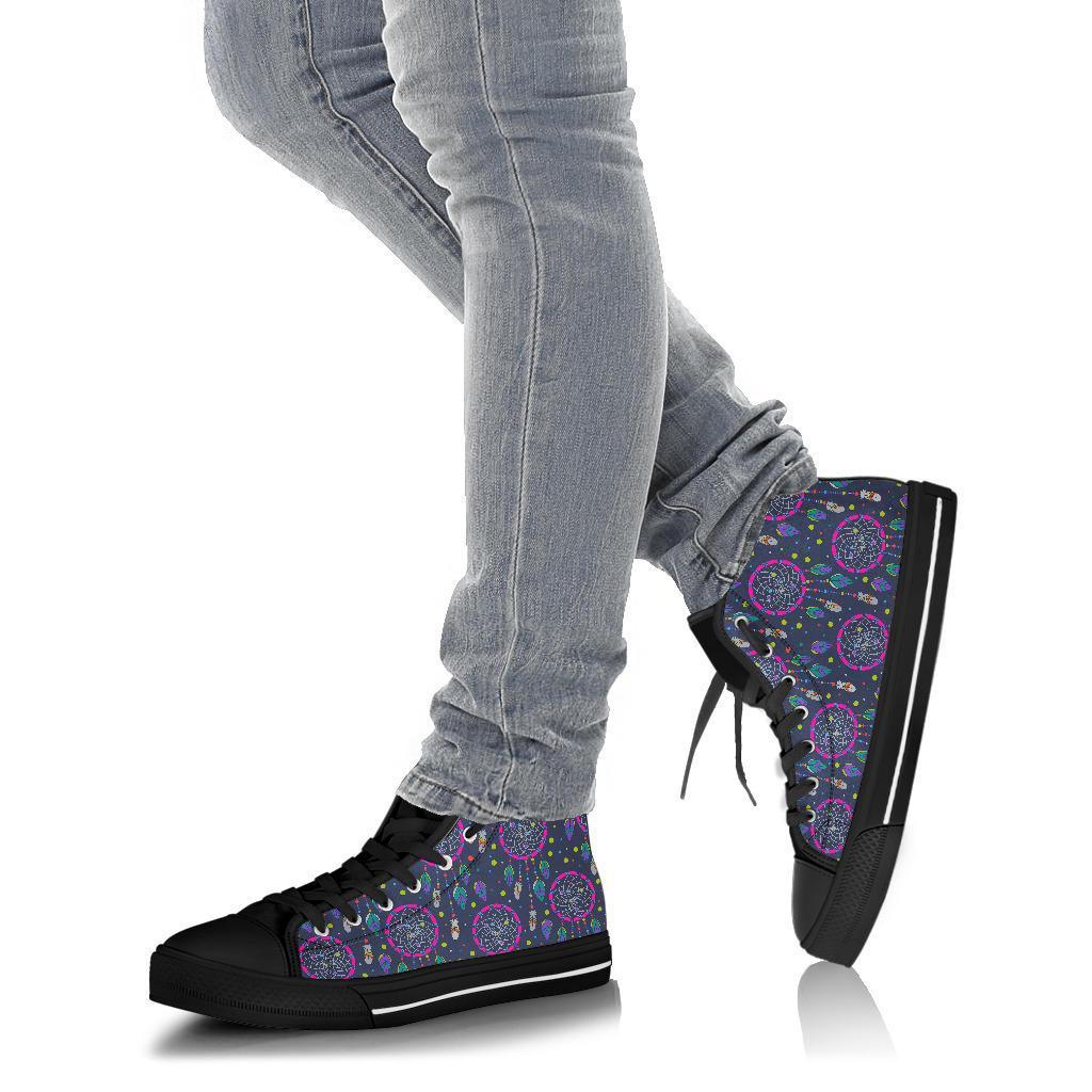 Dream Catcher Vintage Feather Men Women's High Top Shoes-grizzshop