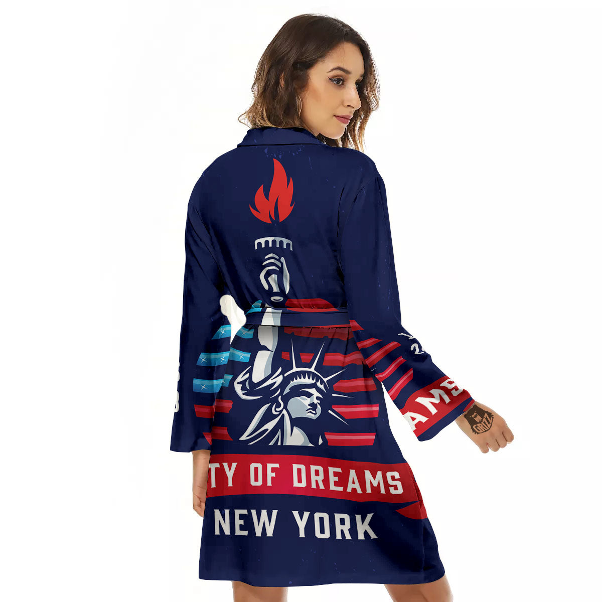 Dream Of Liberty American Print Women's Robe-grizzshop