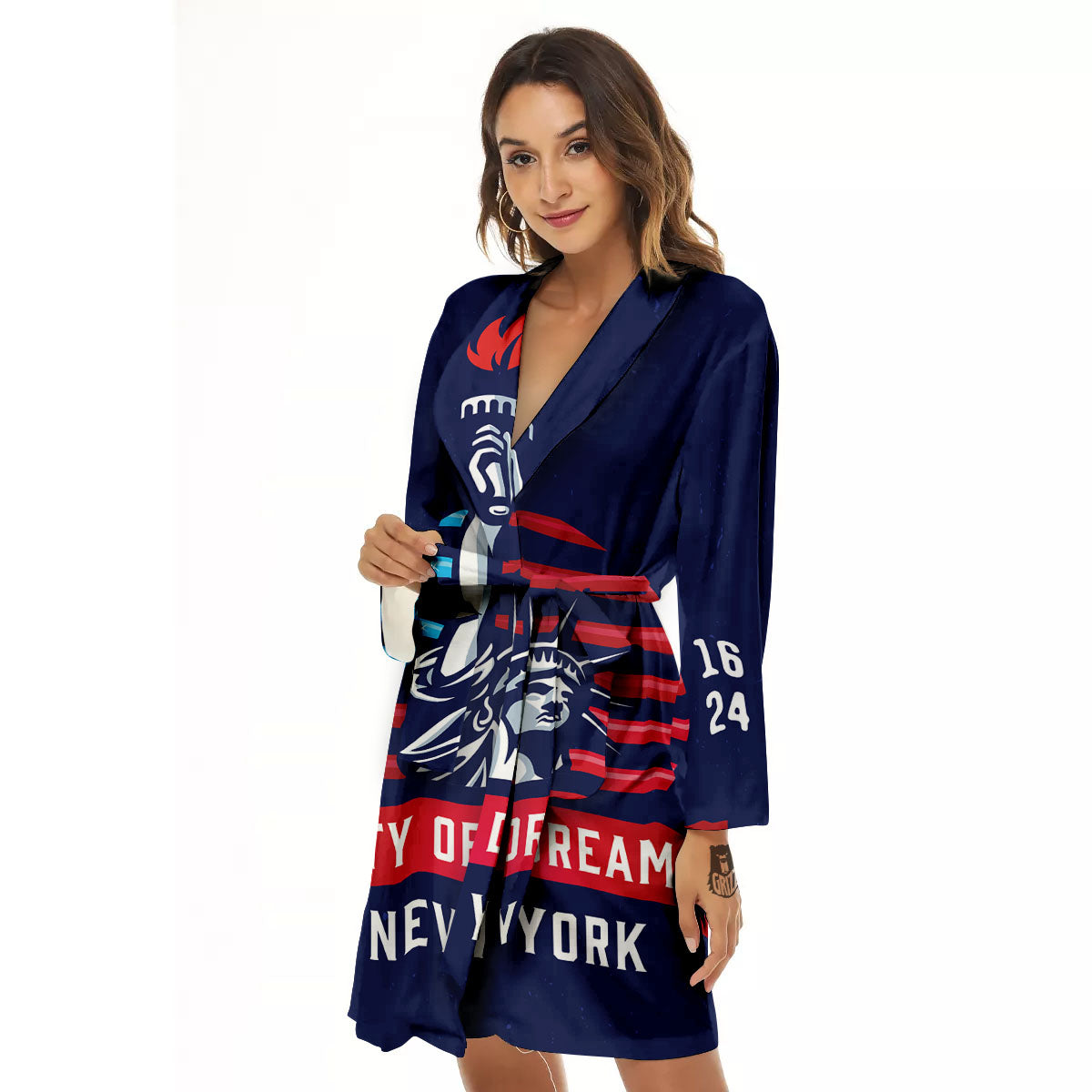 Dream Of Liberty American Print Women's Robe-grizzshop