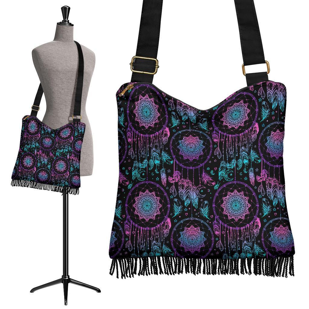 Dream catcher boho mandala Crossbody Bags-grizzshop