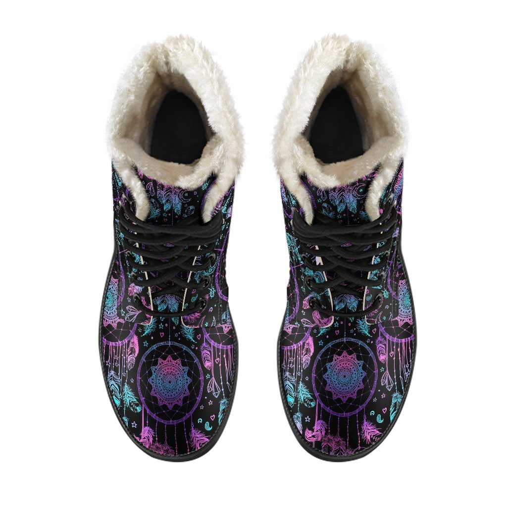 Dream catcher boho mandala Pattern Print Comfy Winter Boots-grizzshop