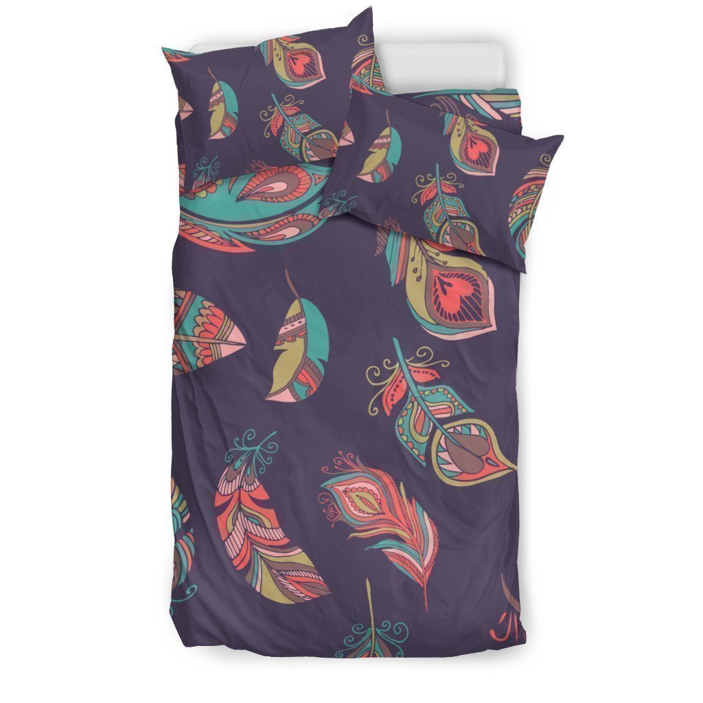 Dream Catcher Boho Feather Duvet Cover Bedding Set-grizzshop