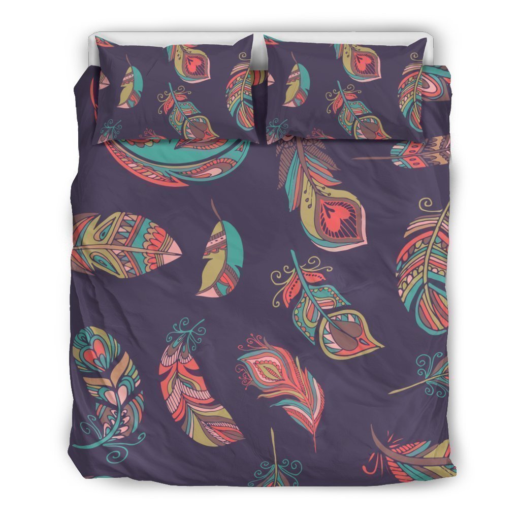 Dream Catcher Boho Feather Duvet Cover Bedding Set-grizzshop