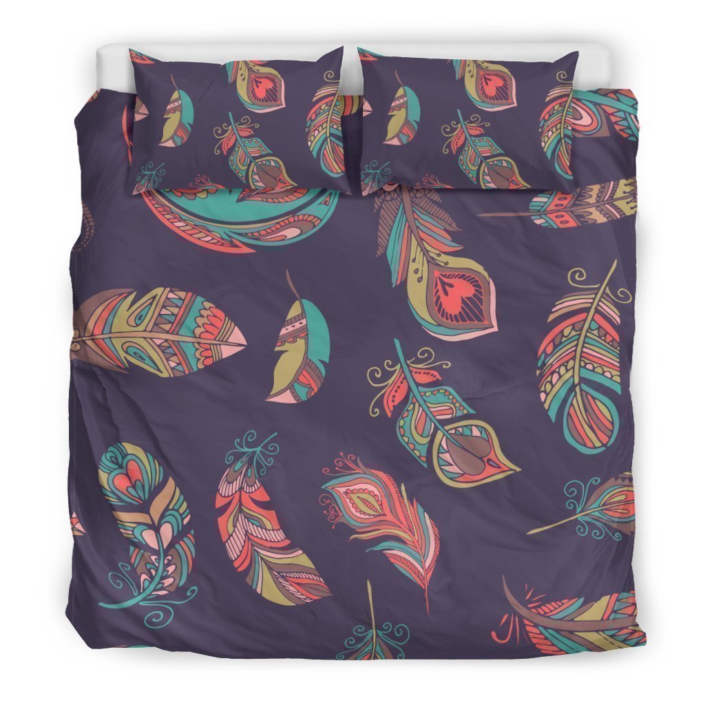 Dream Catcher Boho Feather Duvet Cover Bedding Set-grizzshop
