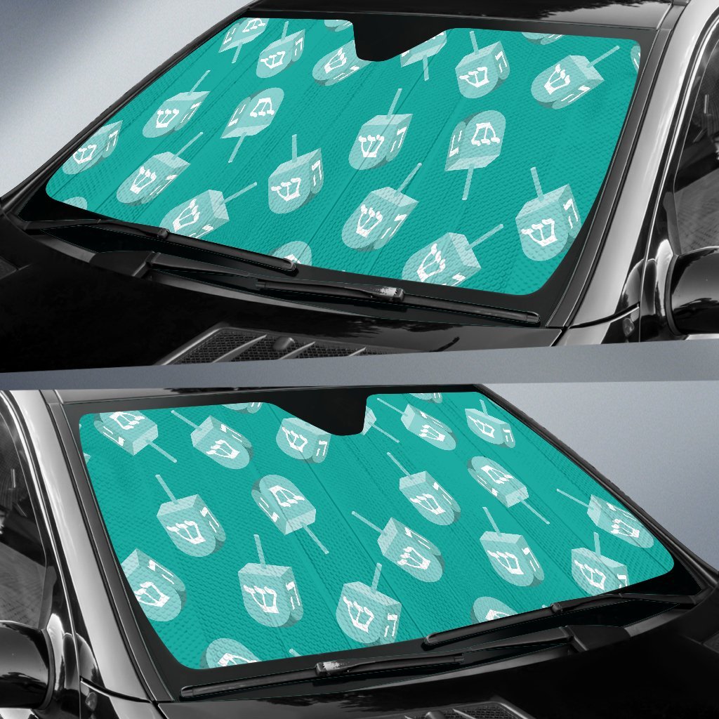 Dreidel Pattern Print Car Sun Shade-grizzshop