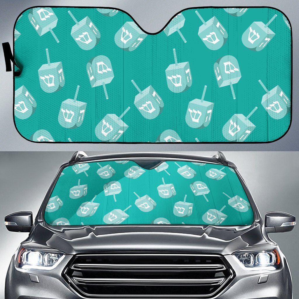 Dreidel Pattern Print Car Sun Shade-grizzshop