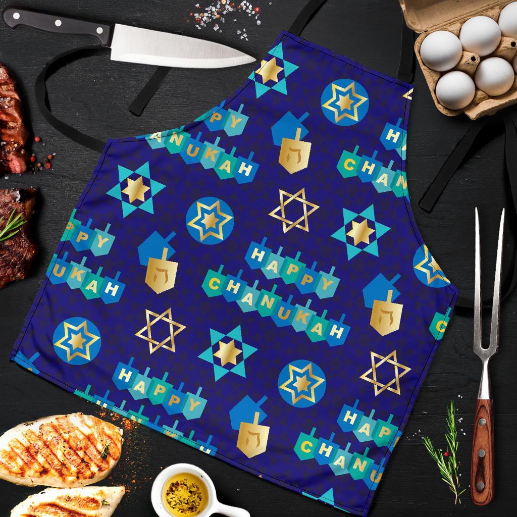 Dreidel Print Pattern Men's Apron-grizzshop