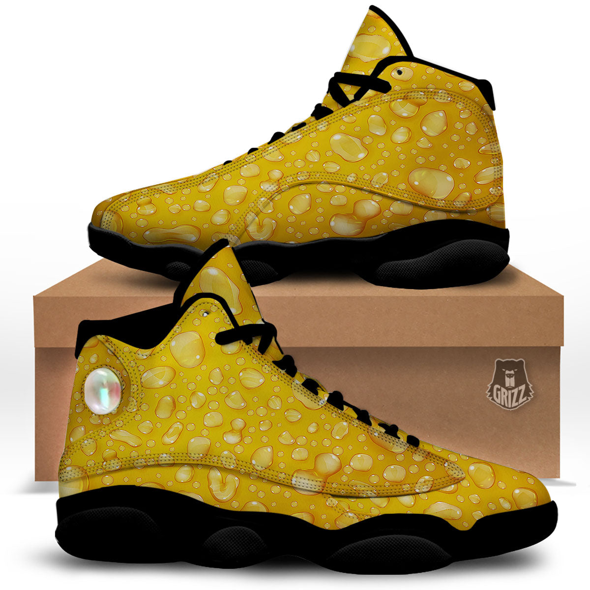 Drops Water On Beer Glass Print Black Basketball Shoes-grizzshop