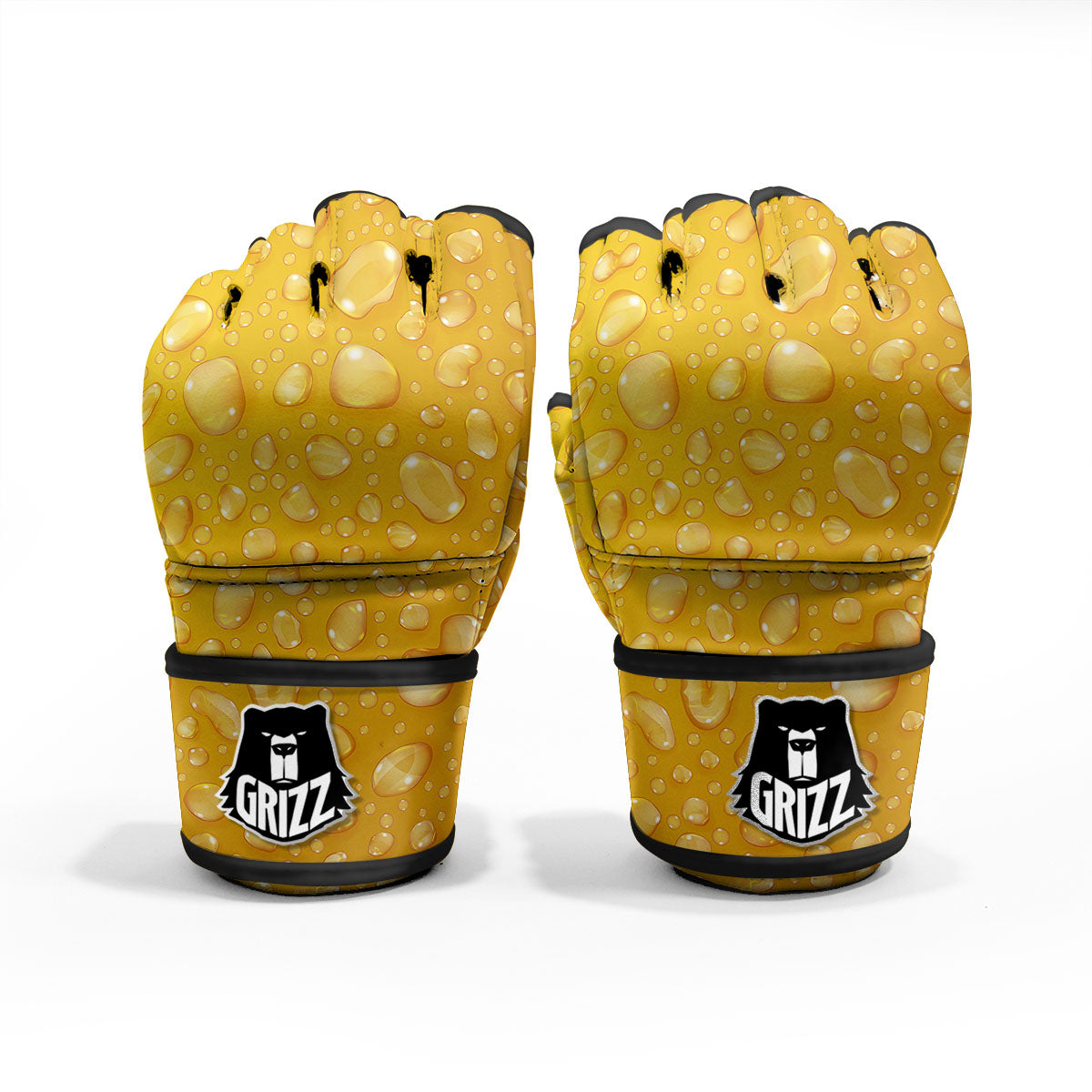 Drops Water On Beer Glass Print MMA Gloves-grizzshop