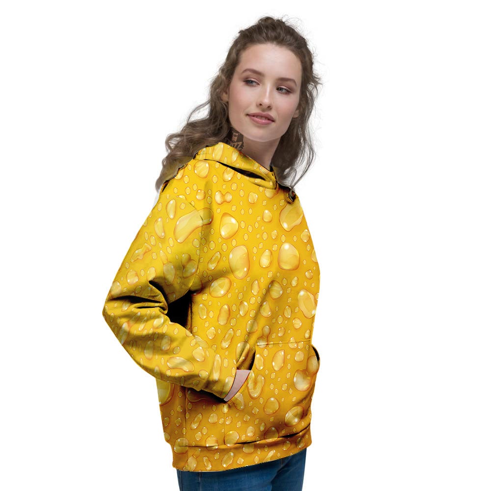 Drops Water On Beer Glass Print Women's Hoodie-grizzshop