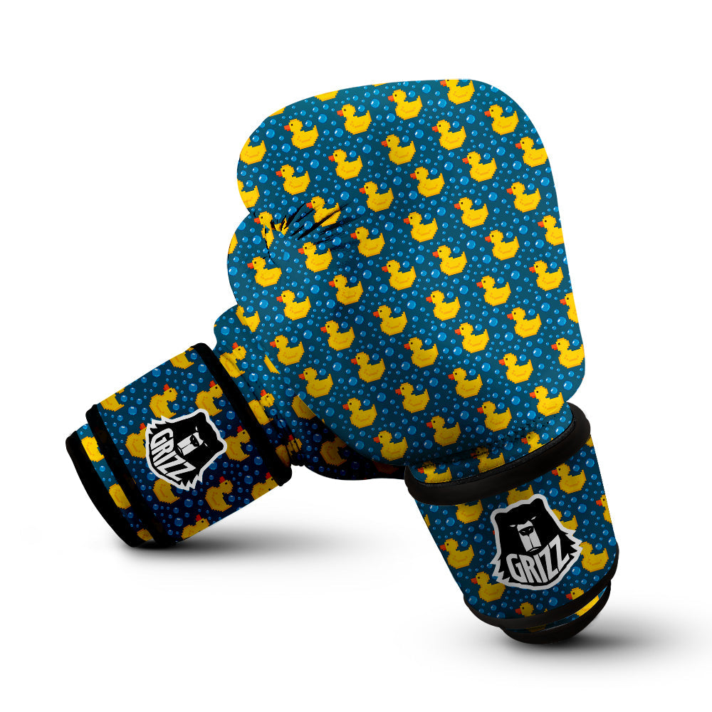Duck 8-Bit Rubber Print Pattern Boxing Gloves-grizzshop