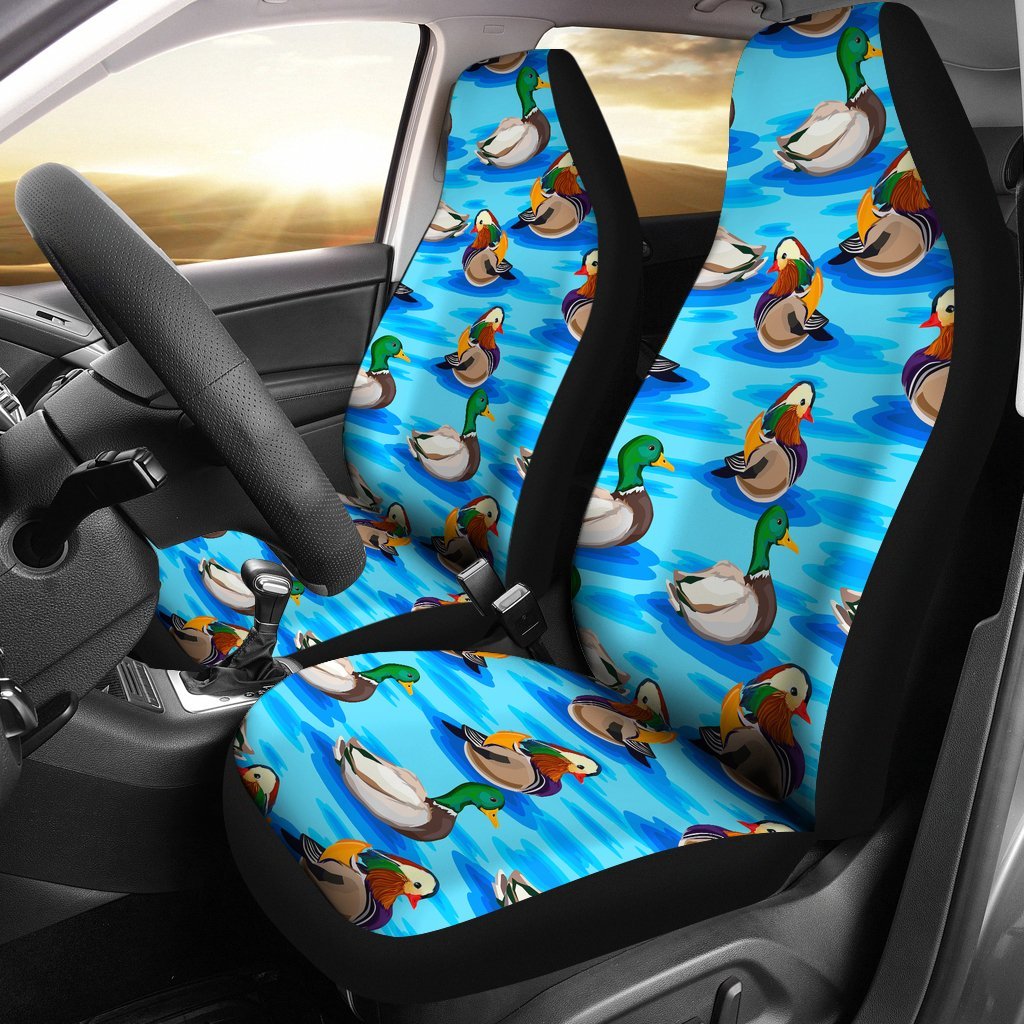Duck Mallard Pattern Print Universal Fit Car Seat Cover-grizzshop