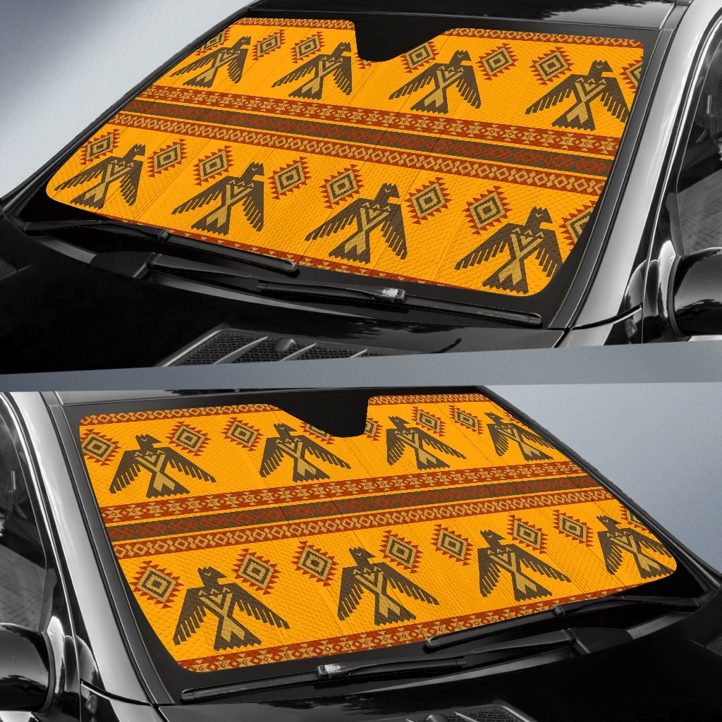 Eagle Aztec Pattern Print Car Sun Shade-grizzshop