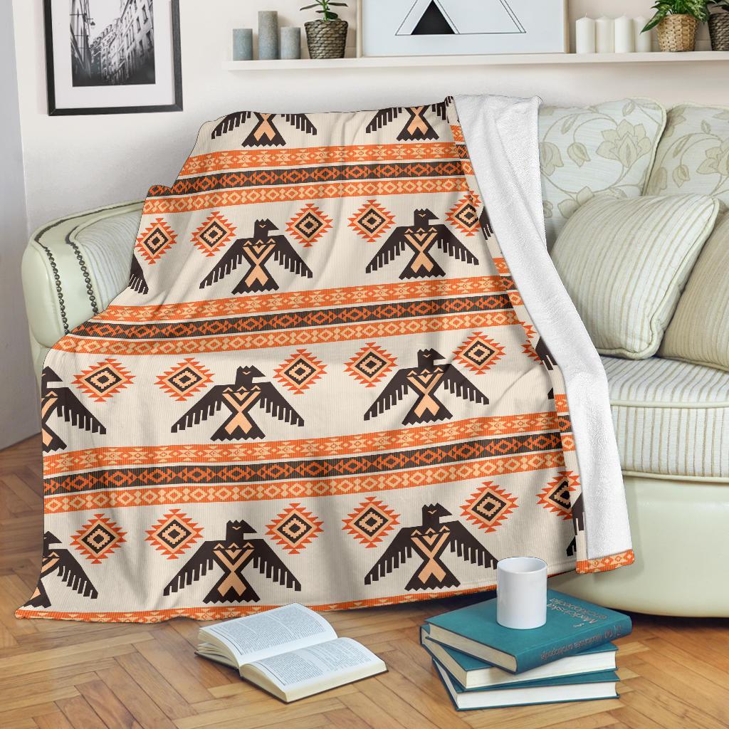 Eagle Aztec Print Pattern Blanket-grizzshop