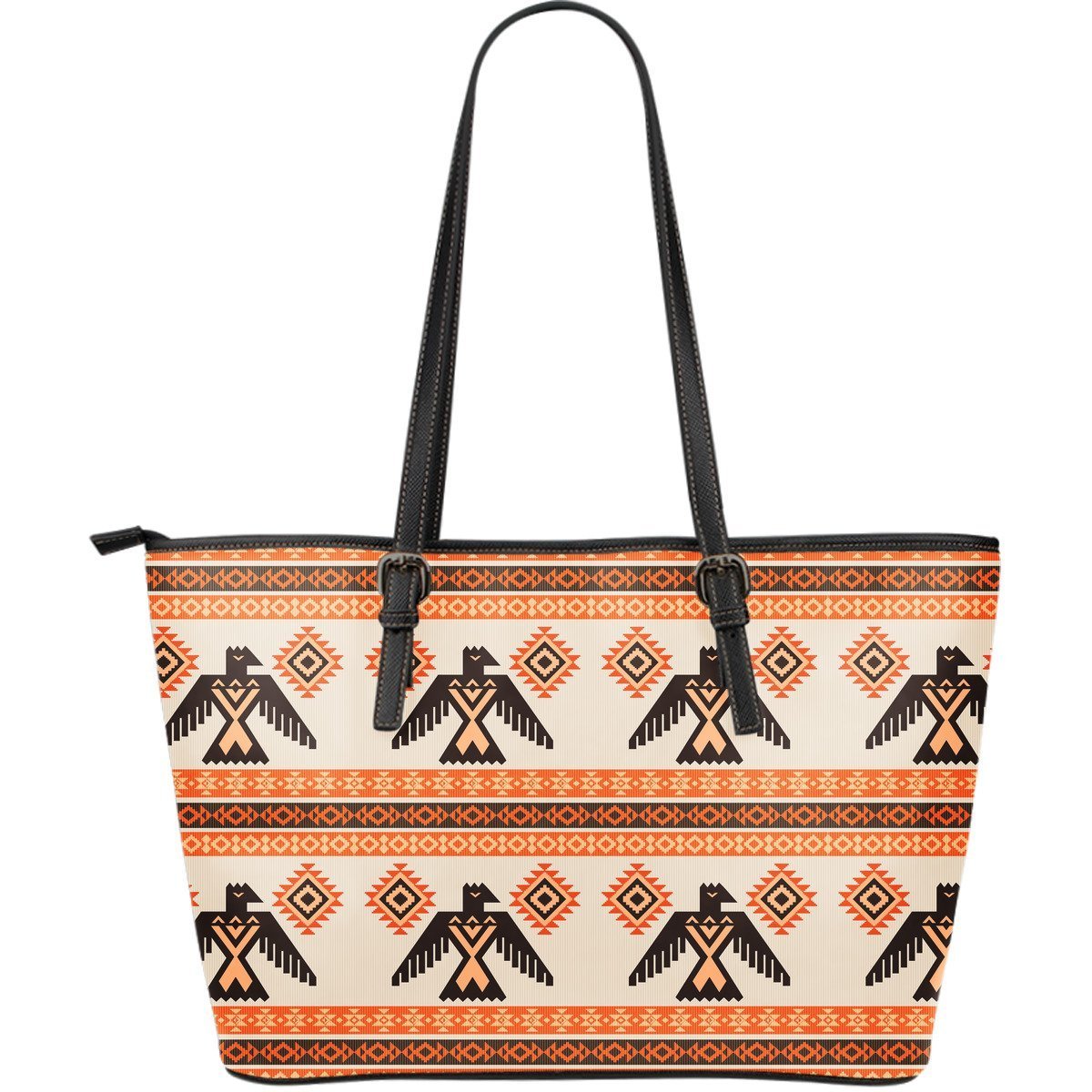 Eagle Aztec Print Pattern Leather Tote Bag-grizzshop