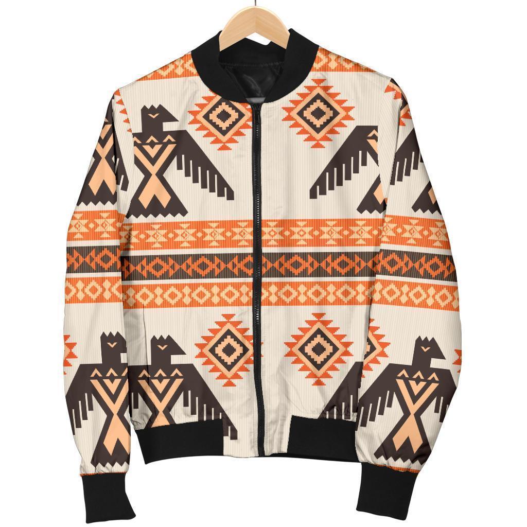 Eagle Aztec Print Pattern Men's Bomber Jacket-grizzshop