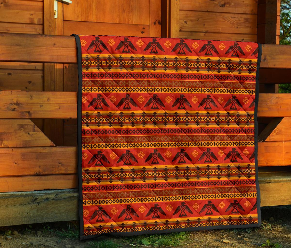 Eagle Native American Pattern Print Quilt-grizzshop