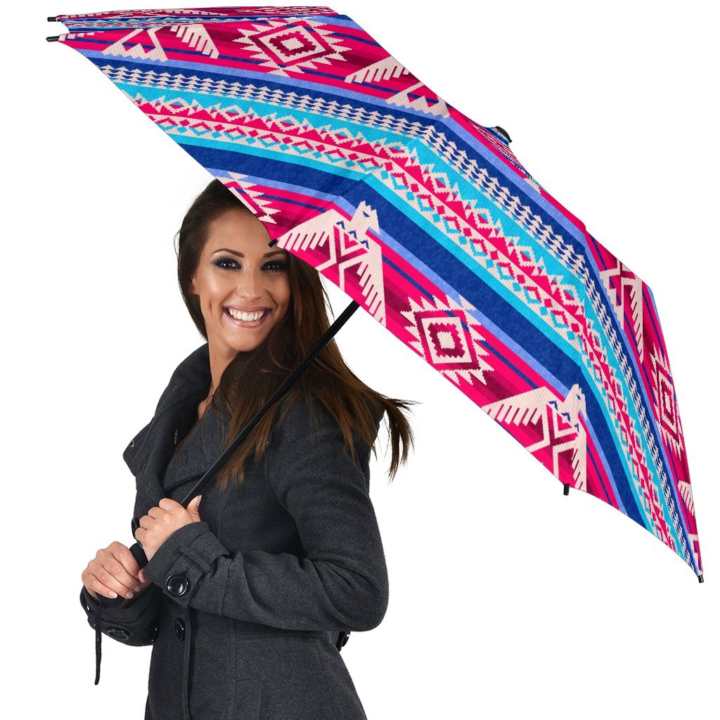 Eagle Native American Print Pattern Automatic Foldable Umbrella-grizzshop