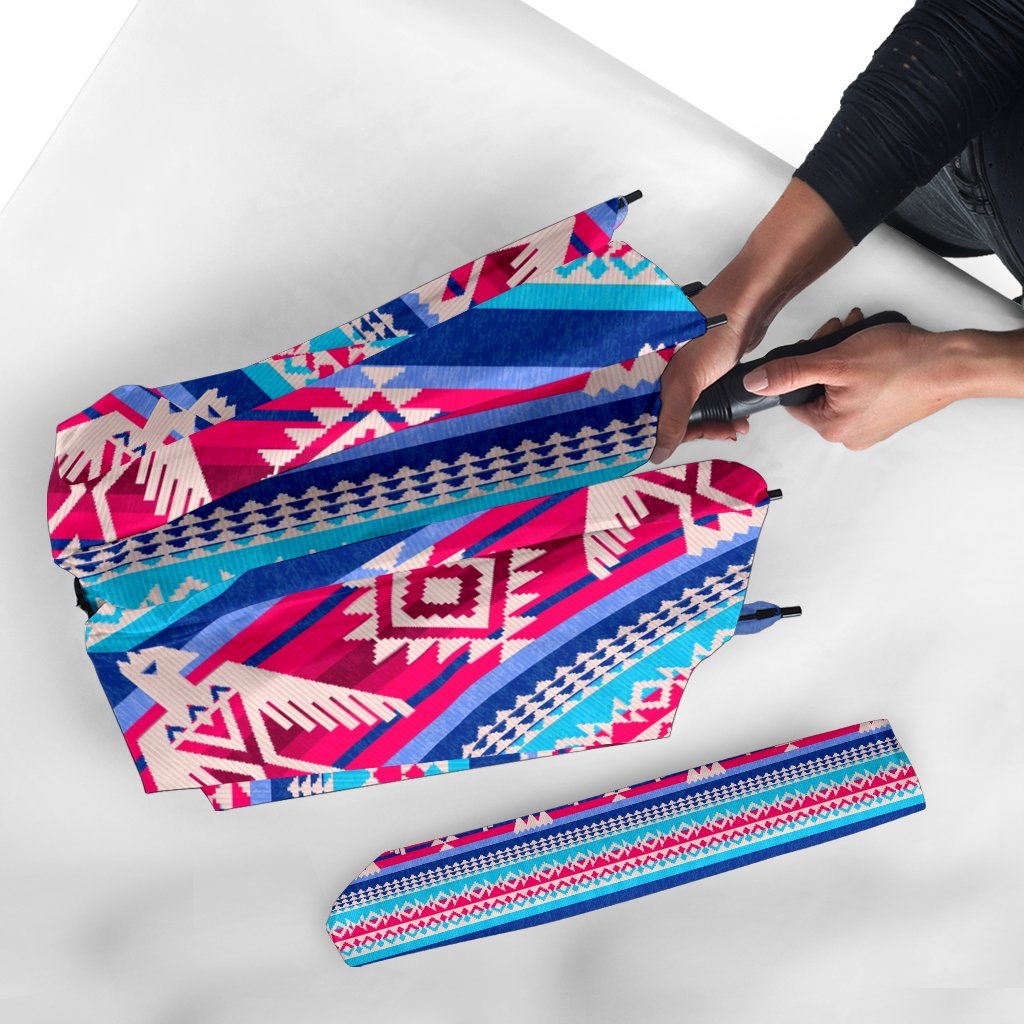 Eagle Native American Print Pattern Automatic Foldable Umbrella-grizzshop