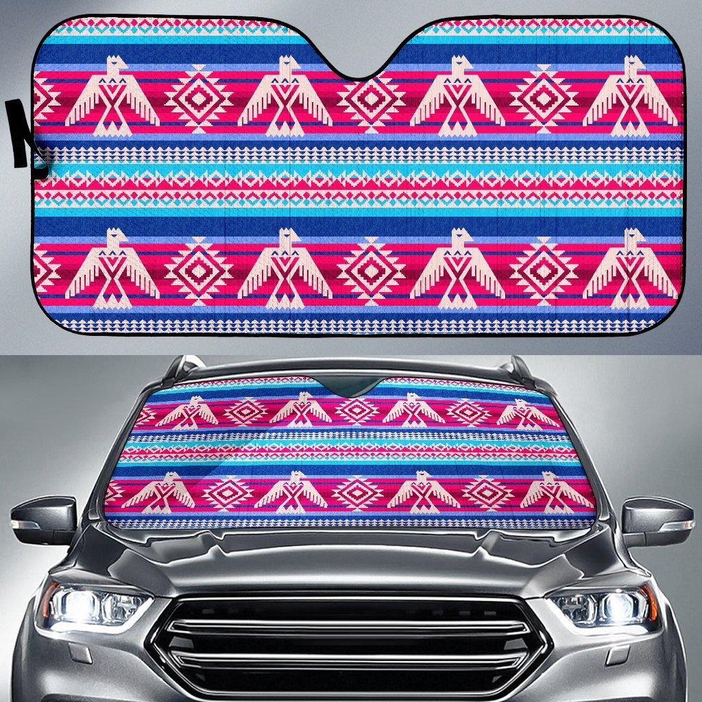 Eagle Native American Print Pattern Car Sun Shade-grizzshop