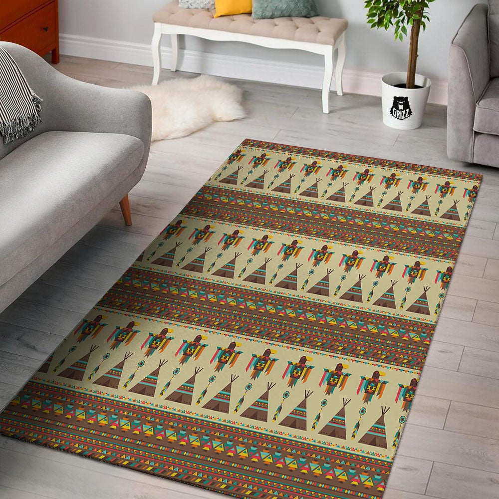 Eagle Native American Print Pattern Floor Mat-grizzshop