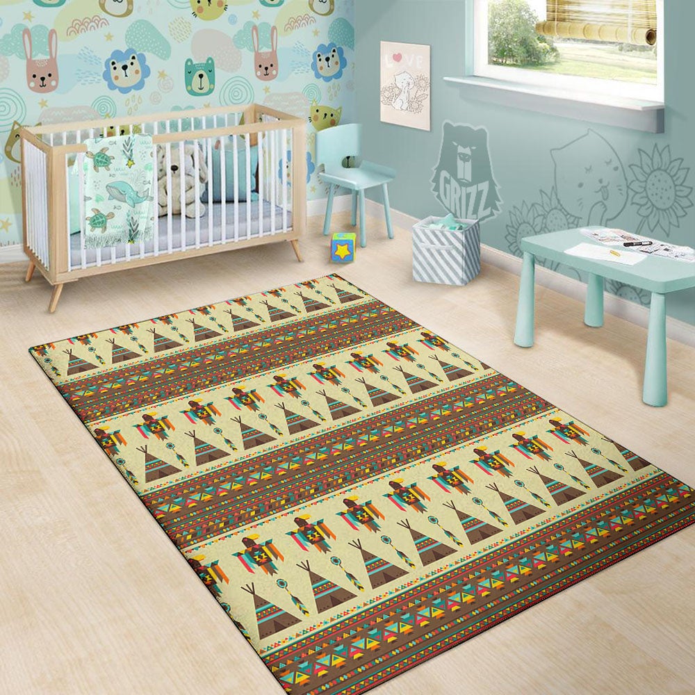 Eagle Native American Print Pattern Floor Mat-grizzshop