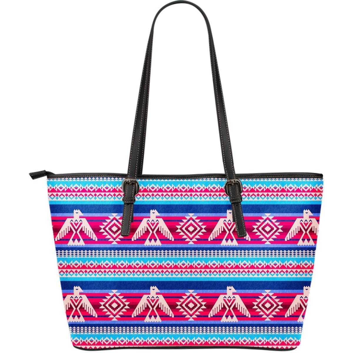 Eagle Native American Print Pattern Leather Tote Bag-grizzshop