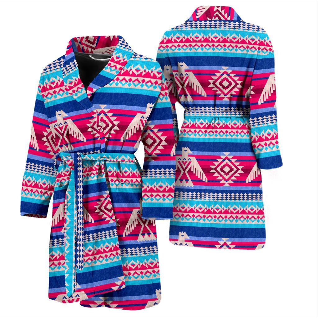 Eagle Native American Print Pattern Men Long Robe-grizzshop