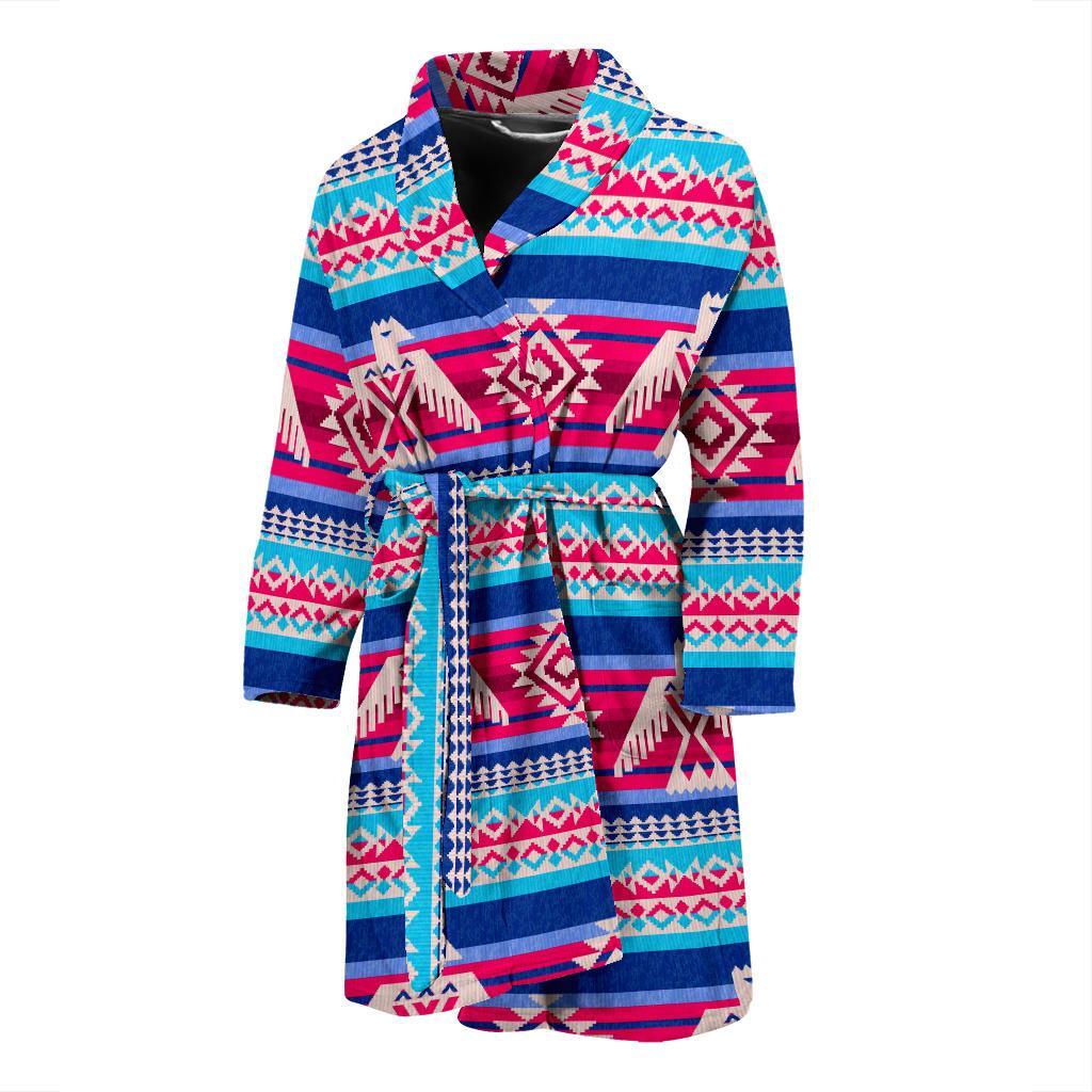 Eagle Native American Print Pattern Men Long Robe-grizzshop