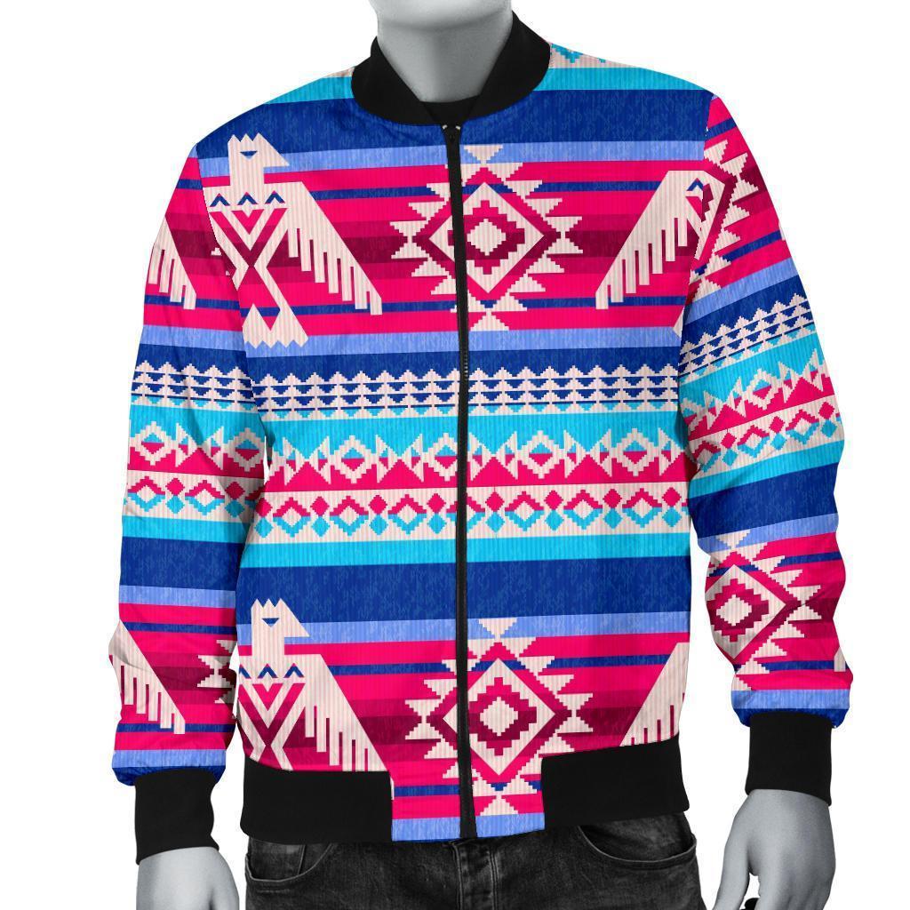 Eagle Native American Print Pattern Men's Bomber Jacket-grizzshop